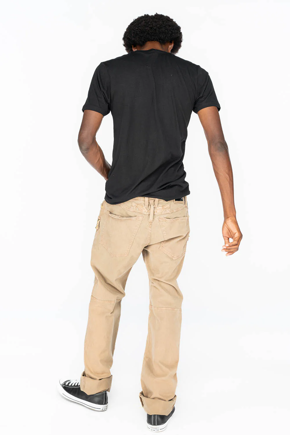 BOMBER POCKET PANTS WITH CRYSTALS IN BEIGE - Image 7
