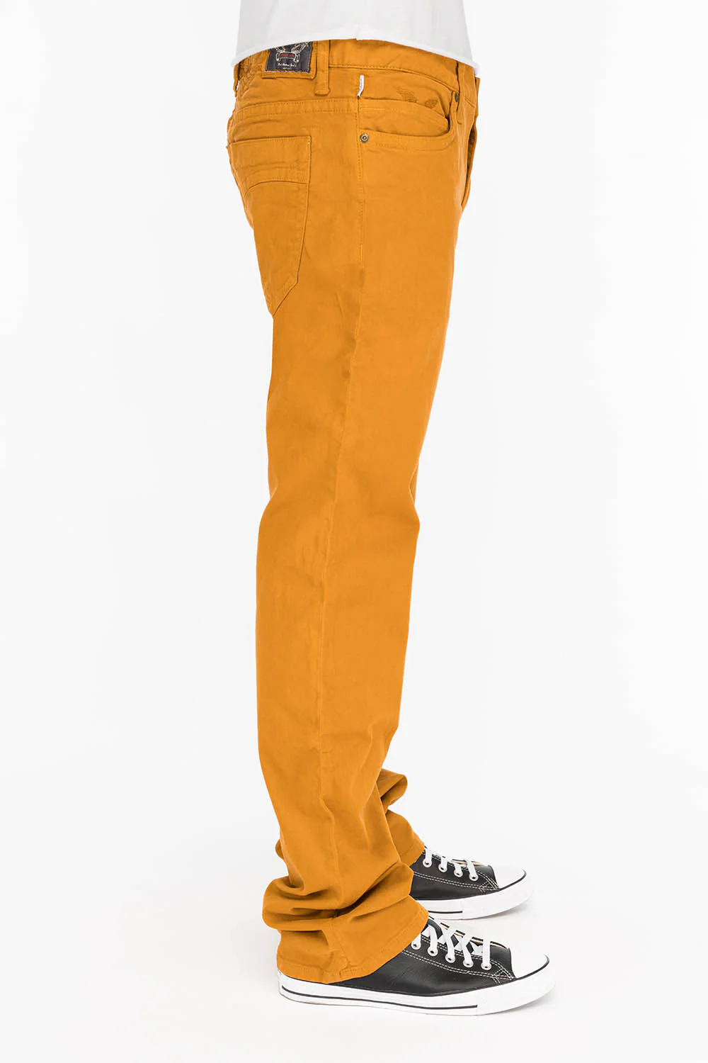 CLASSIC 5 POCKET STRAIGHT LEG JEANS IN CAMEL - Image 2