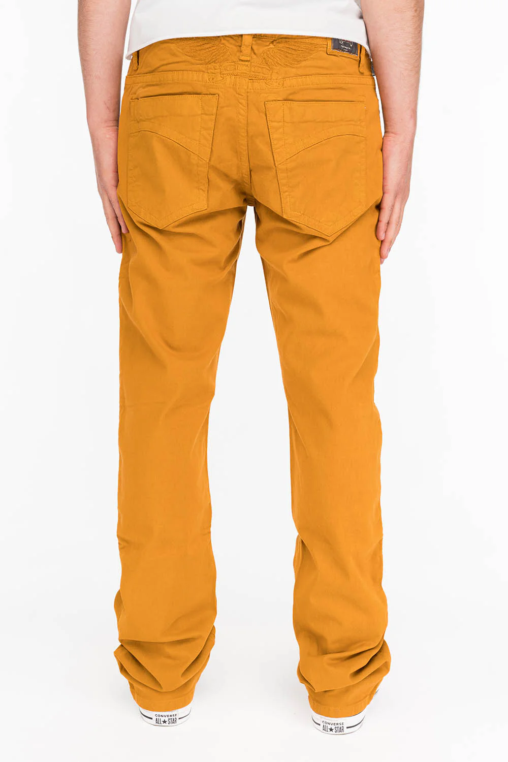 CLASSIC 5 POCKET STRAIGHT LEG JEANS IN CAMEL - Image 3