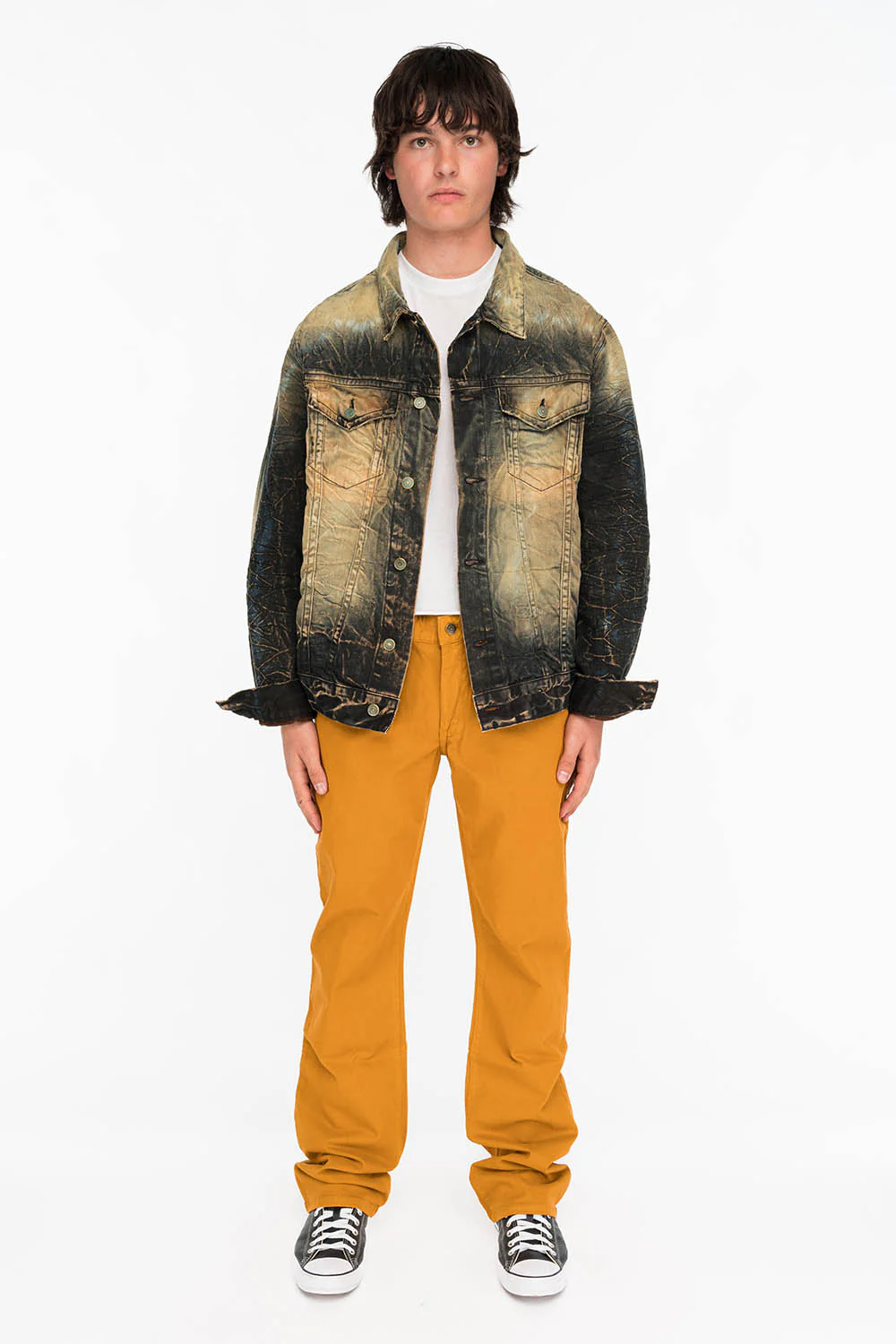 CLASSIC 5 POCKET STRAIGHT LEG JEANS IN CAMEL - Image 4