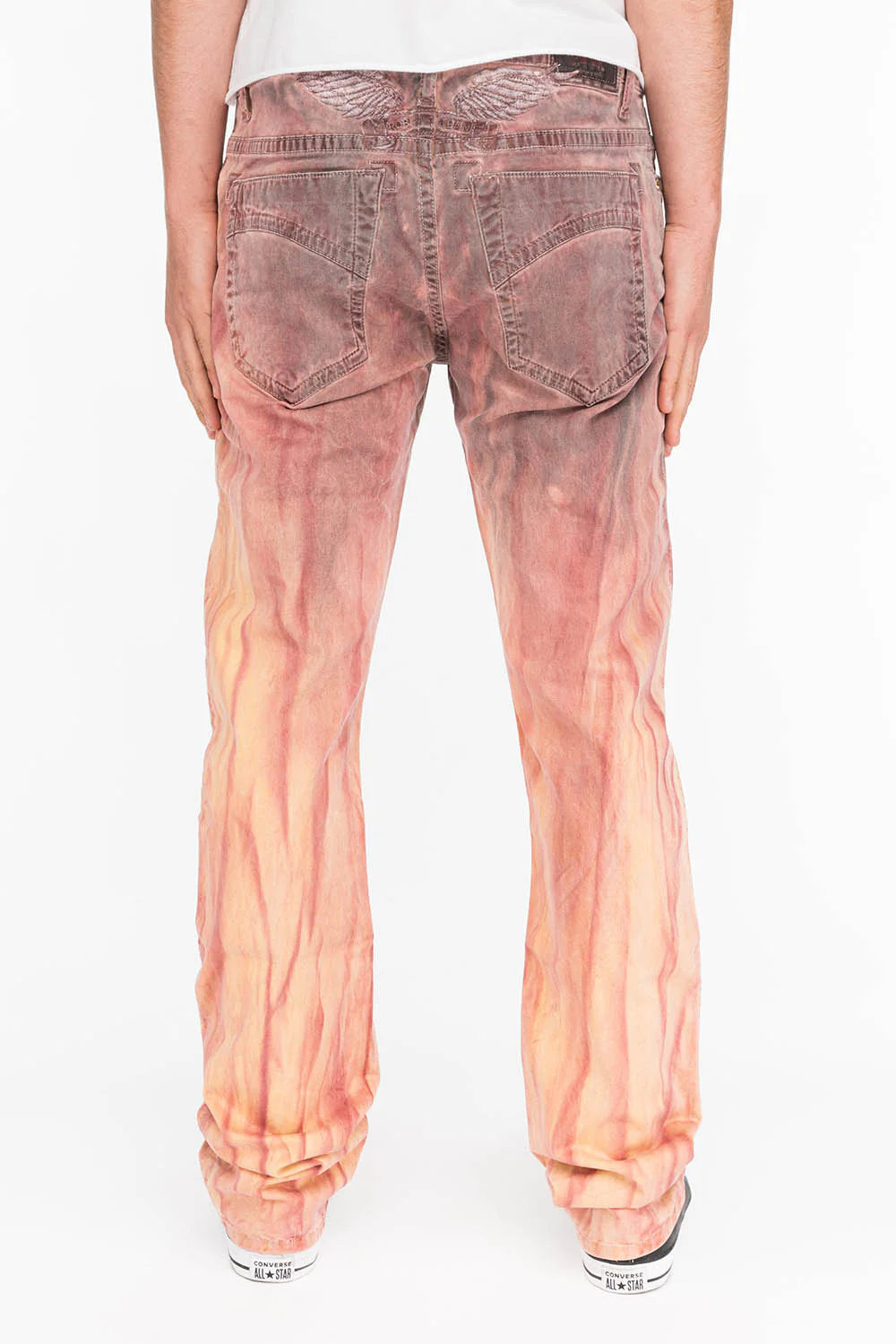CLASSIC 5 POCKET STRAIGHT LEG JEANS IN FIRE YELLOW - Image 3