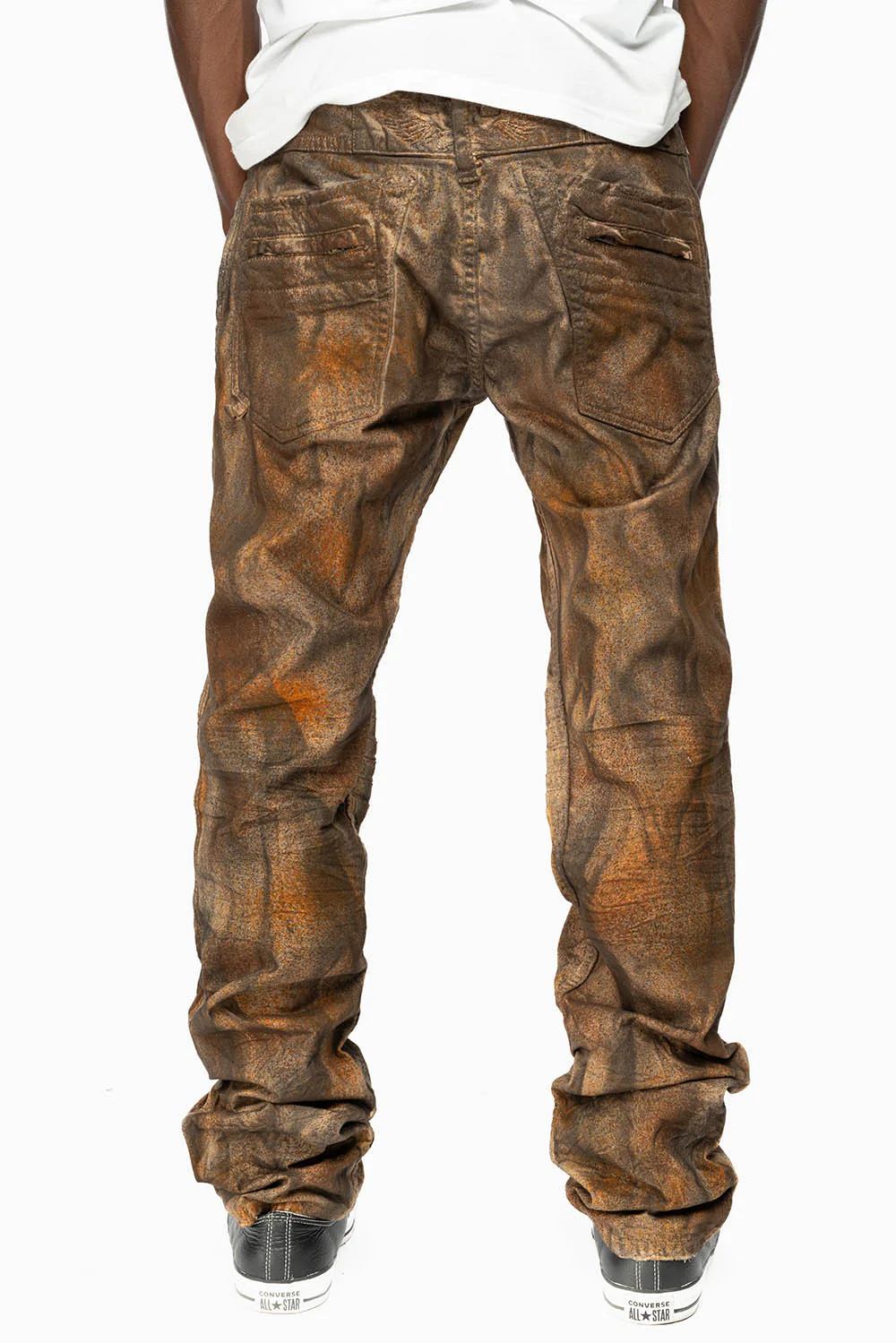 MENS MOTO BIKER JEANS IN NEVADA WASH - Image 2