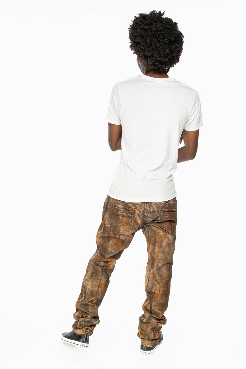MENS MOTO BIKER JEANS IN NEVADA WASH - Image 3