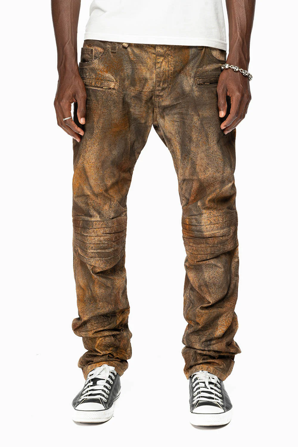MENS MOTO BIKER JEANS IN NEVADA WASH - Image 7