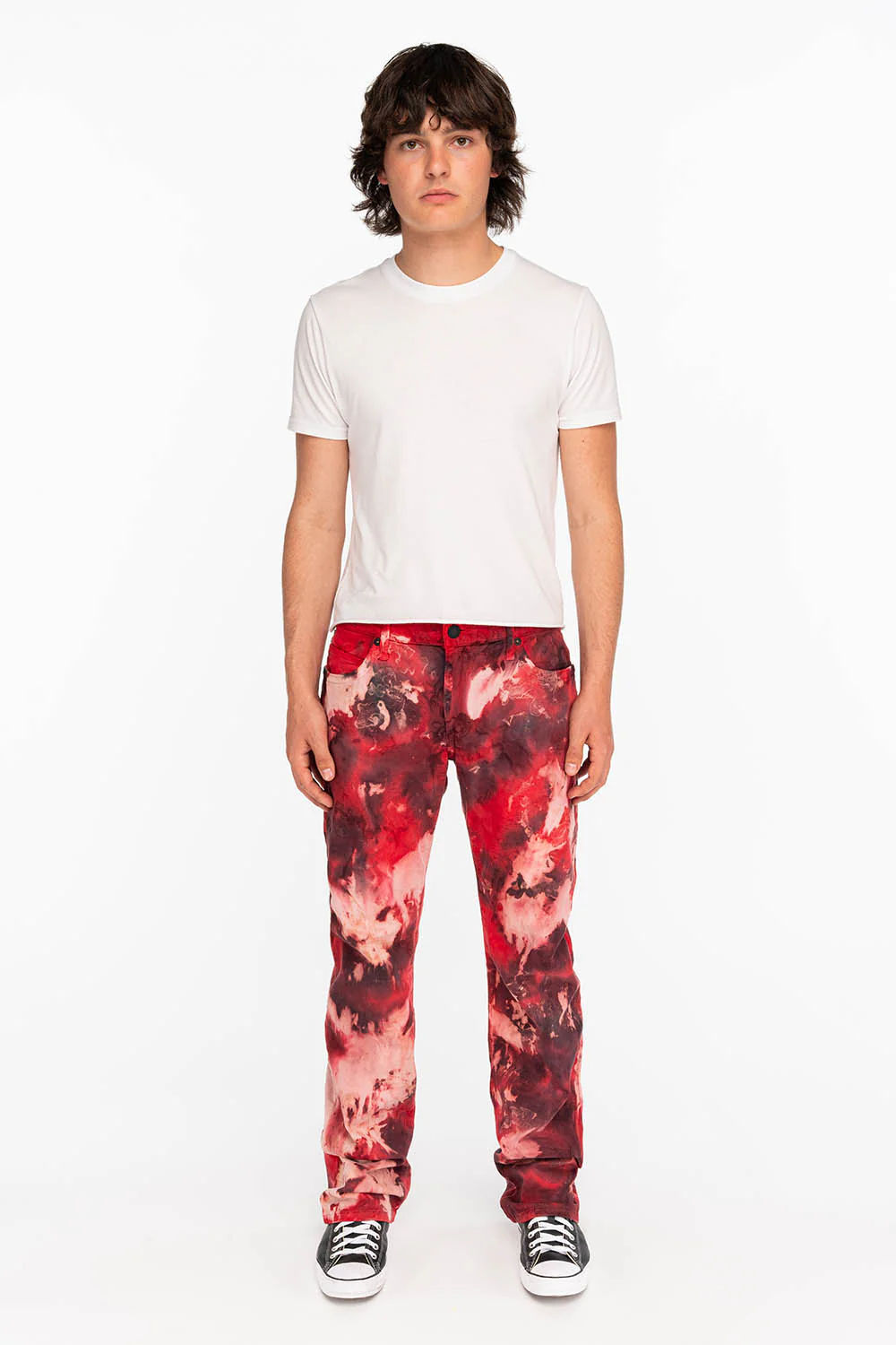 MENS CLASSIC STRAIGHT LEG LONG FLAP JEANS WITH CRYSTALS IN SUNDANCE - Image 3