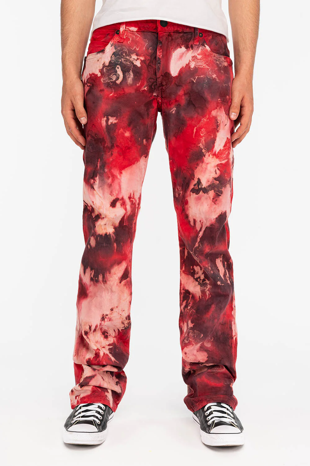 MENS CLASSIC STRAIGHT LEG LONG FLAP JEANS WITH CRYSTALS IN SUNDANCE - Image 6