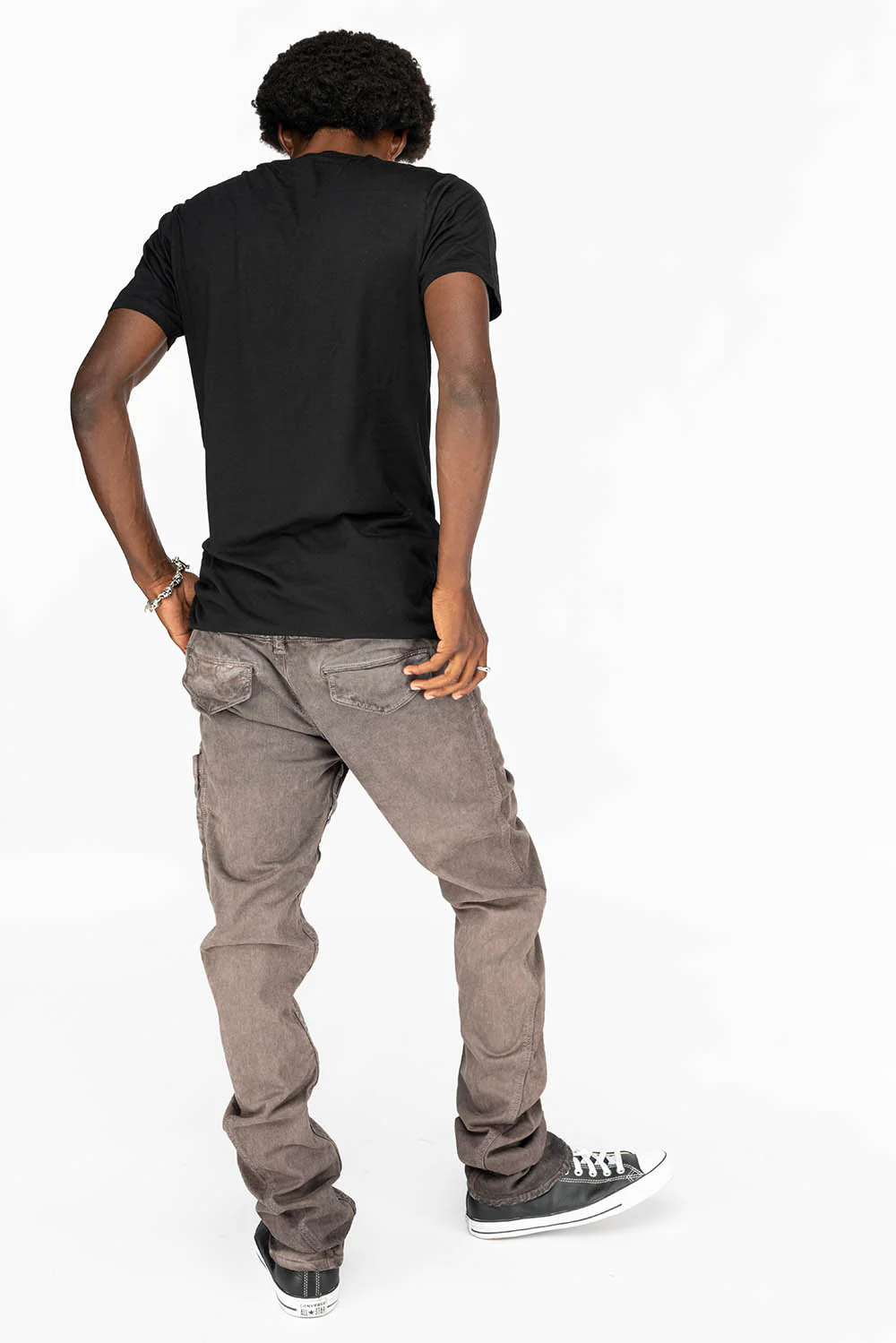 MENS TECHNIQUE CARGO PANTS IN COTTON CHOCOLALE - Image 5