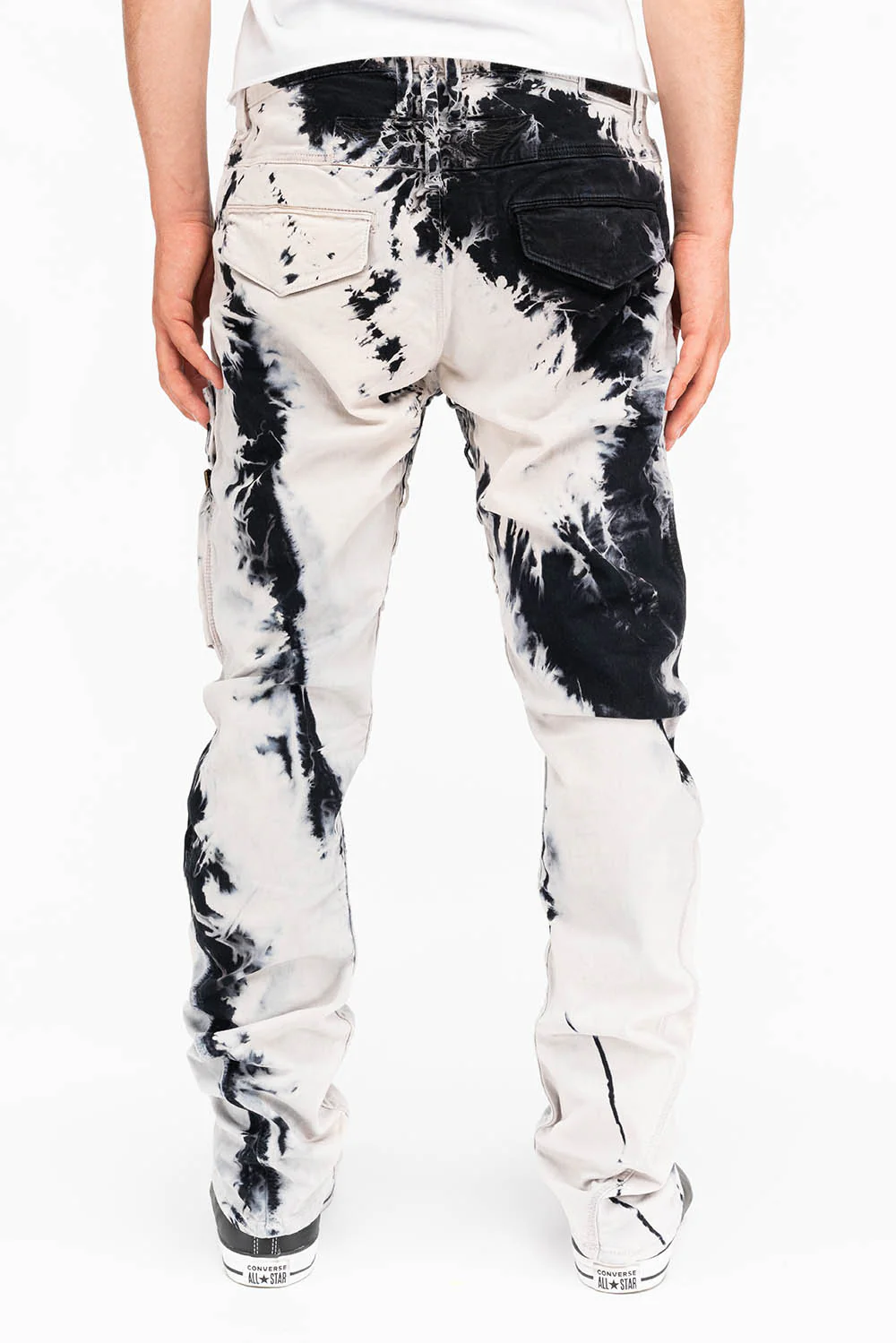 TECHNIQUE CARGO IN TIE DYE BLACK AND WHITE - Image 2