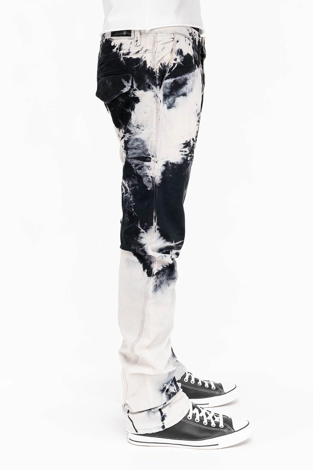 TECHNIQUE CARGO IN TIE DYE BLACK AND WHITE - Image 3
