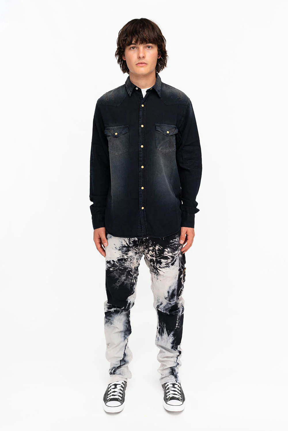 TECHNIQUE CARGO IN TIE DYE BLACK AND WHITE - Image 4