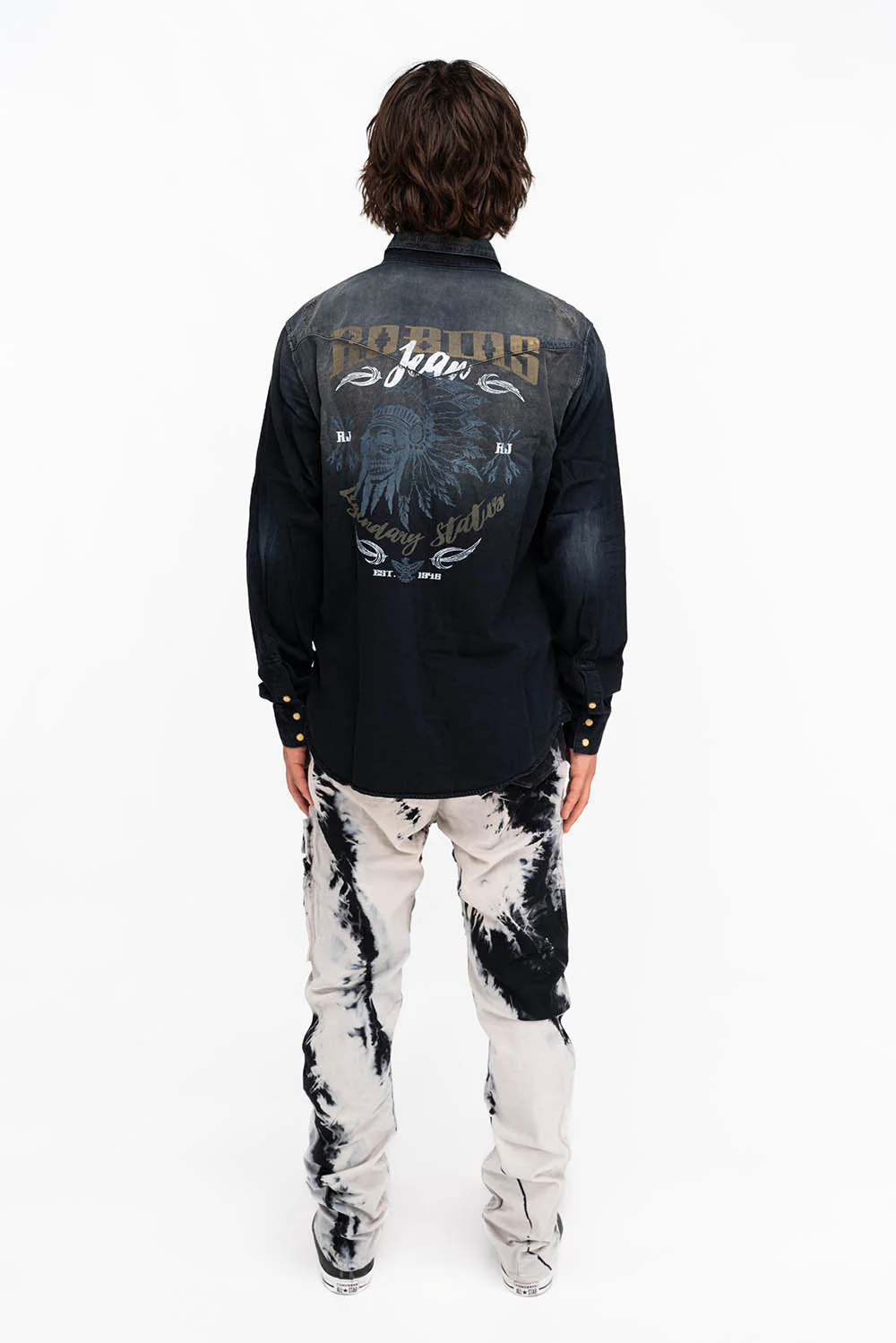 TECHNIQUE CARGO IN TIE DYE BLACK AND WHITE - Image 5