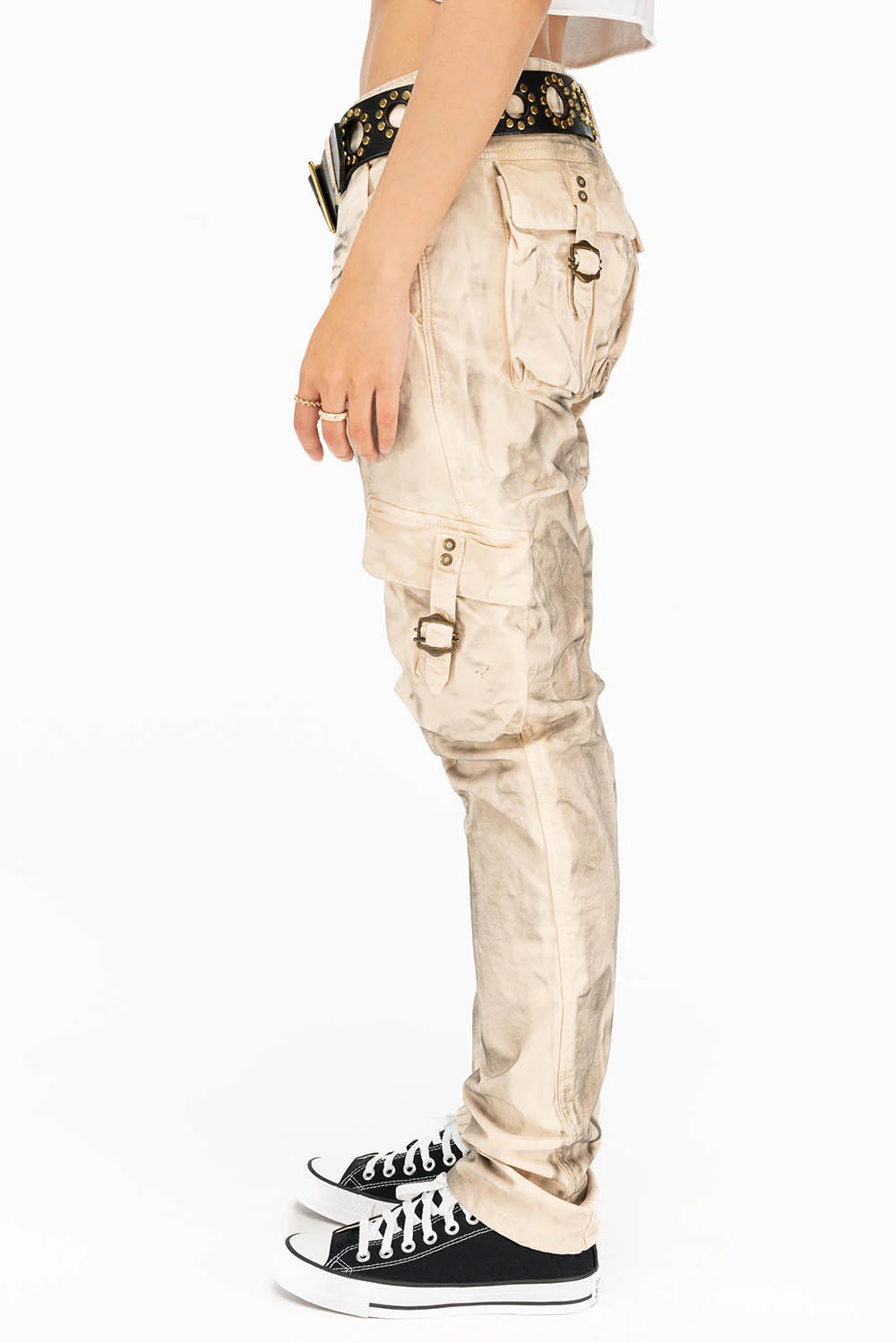 WOMENS MILITARY STYLE CARGO IN SUPERNATURAL BEIGE - Image 2