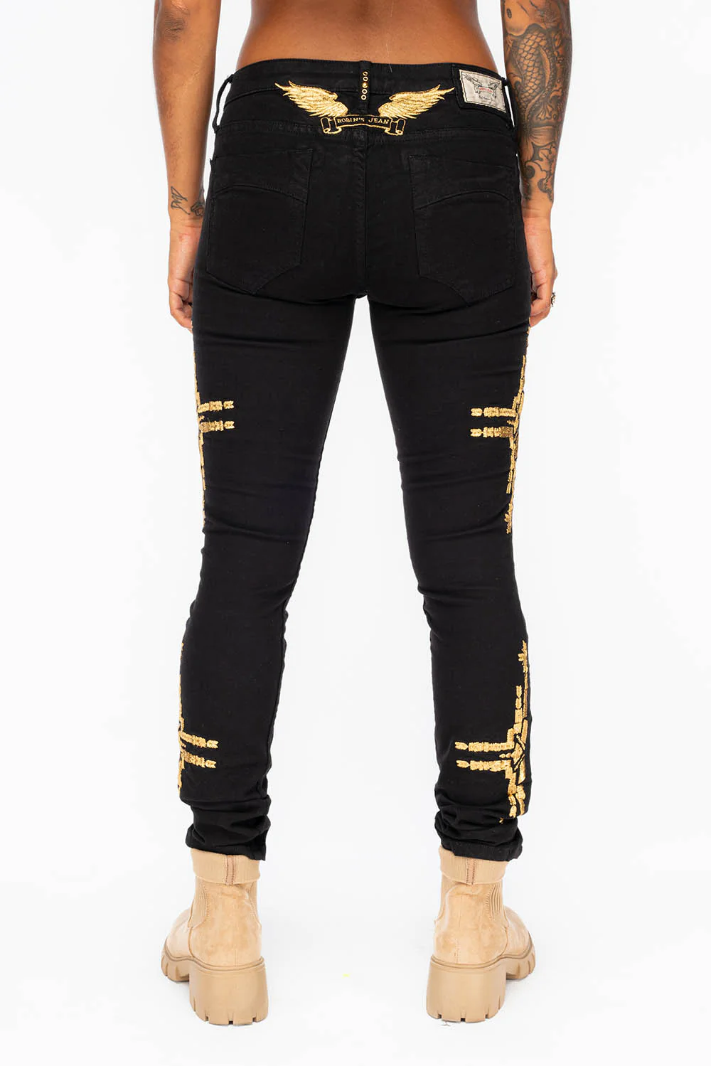 MARILYN SKINNY IN CHAPA BLACK - Image 4