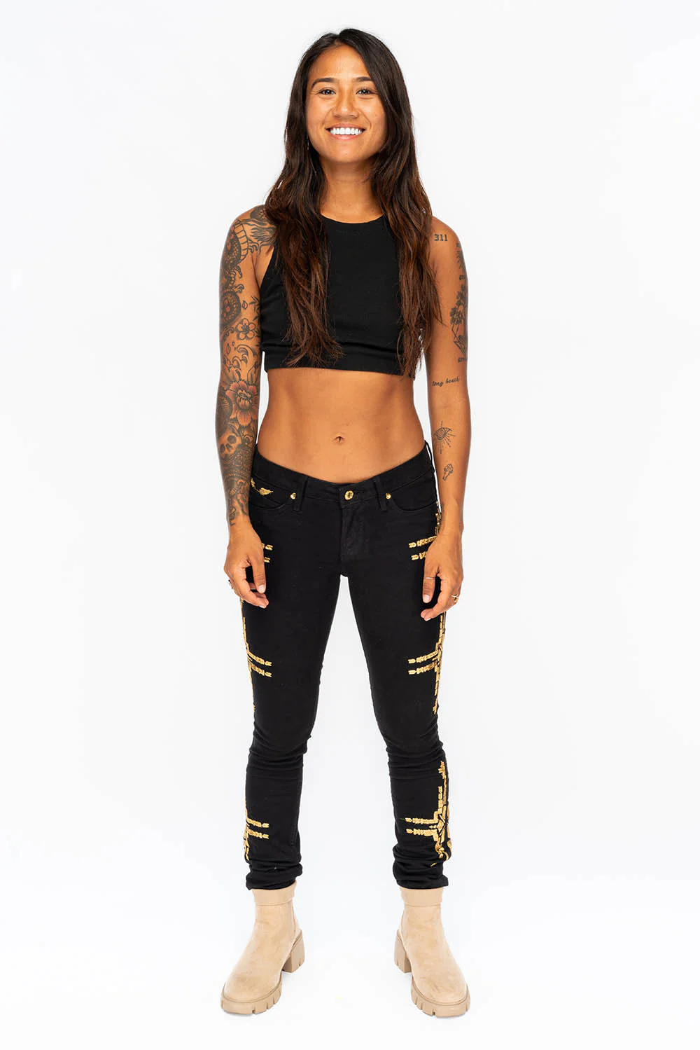 MARILYN SKINNY IN CHAPA BLACK - Image 5