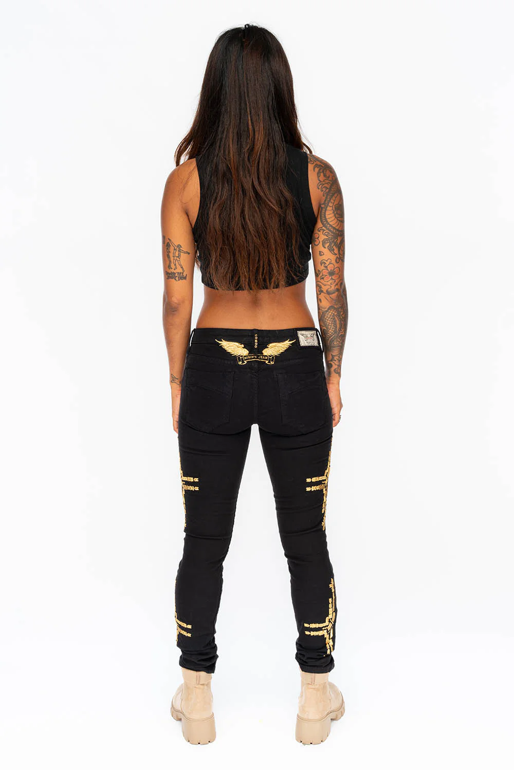 MARILYN SKINNY IN CHAPA BLACK - Image 6