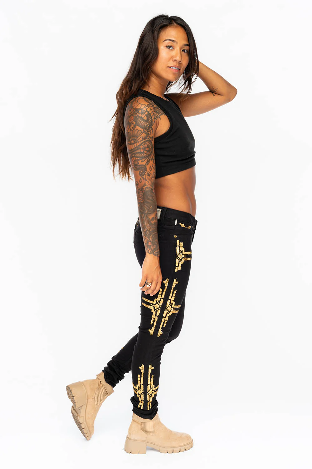 MARILYN SKINNY IN CHAPA BLACK - Image 8