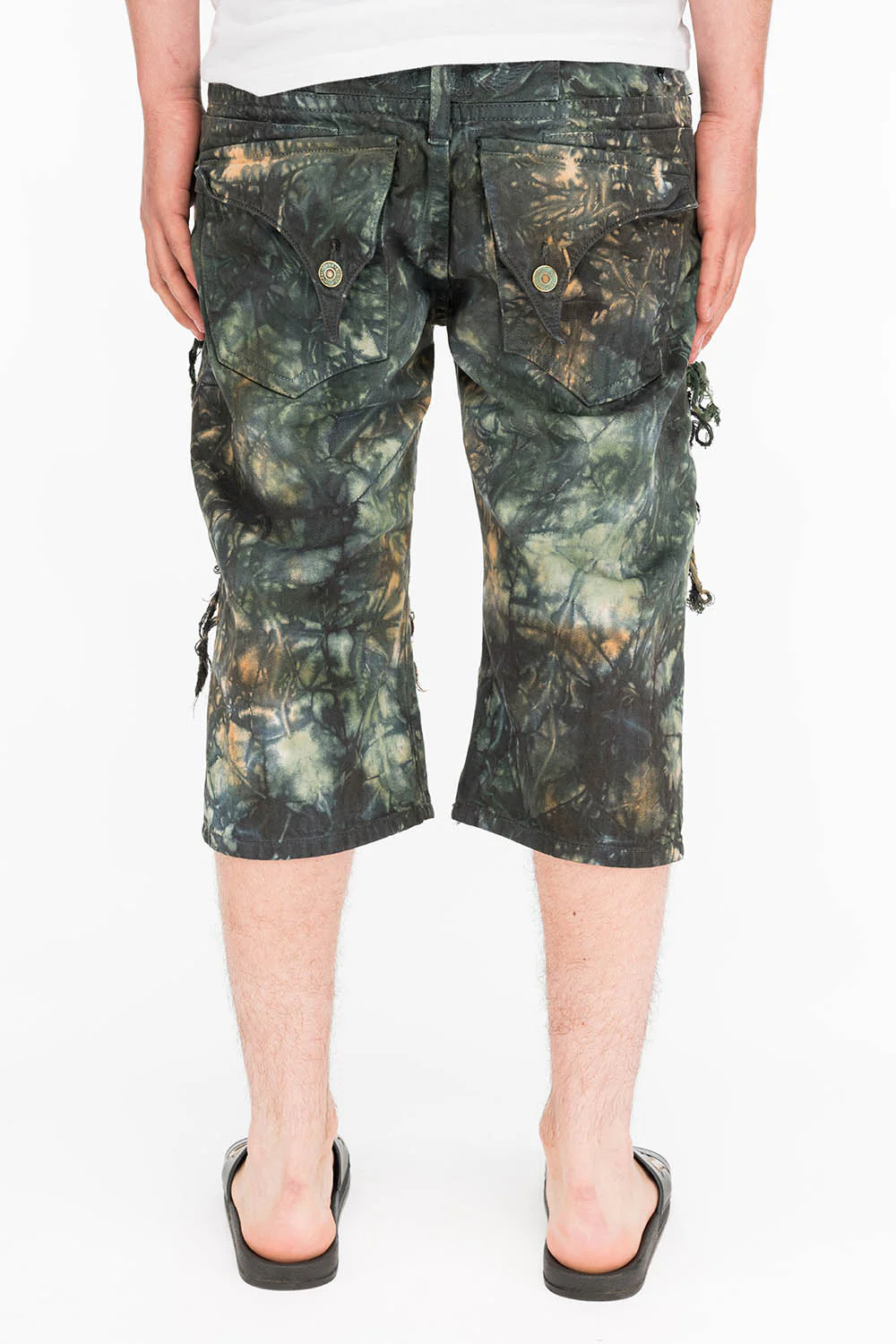 MENS DESTROYED SHORTS WITH KILLER FLAP POCKET IN JERONIMO WASH - Image 3