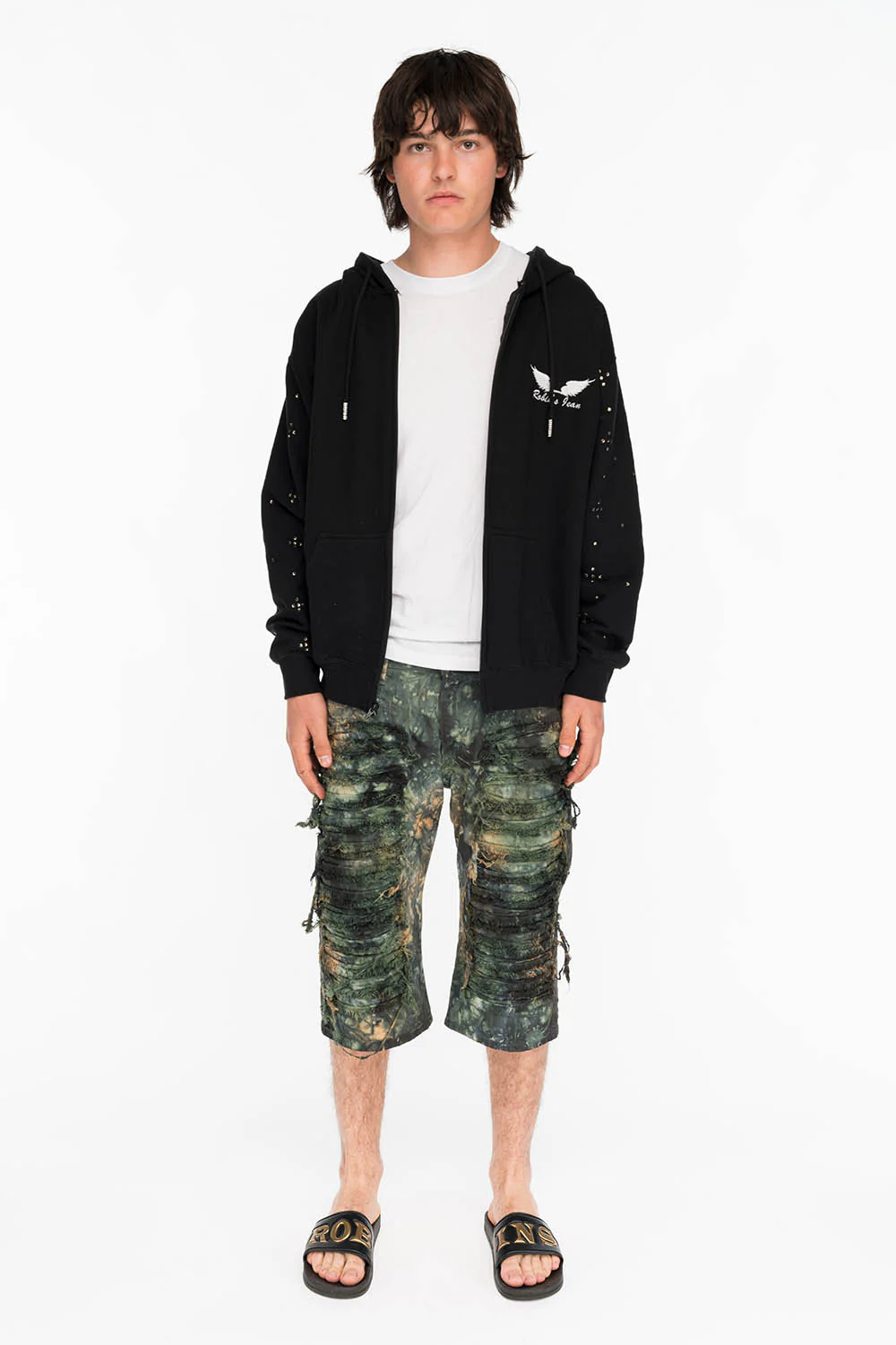 MENS DESTROYED SHORTS WITH KILLER FLAP POCKET IN JERONIMO WASH - Image 4