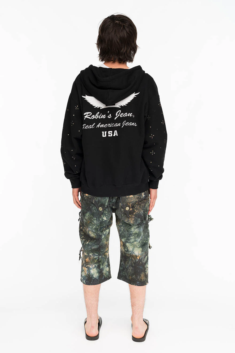 MENS DESTROYED SHORTS WITH KILLER FLAP POCKET IN JERONIMO WASH - Image 5